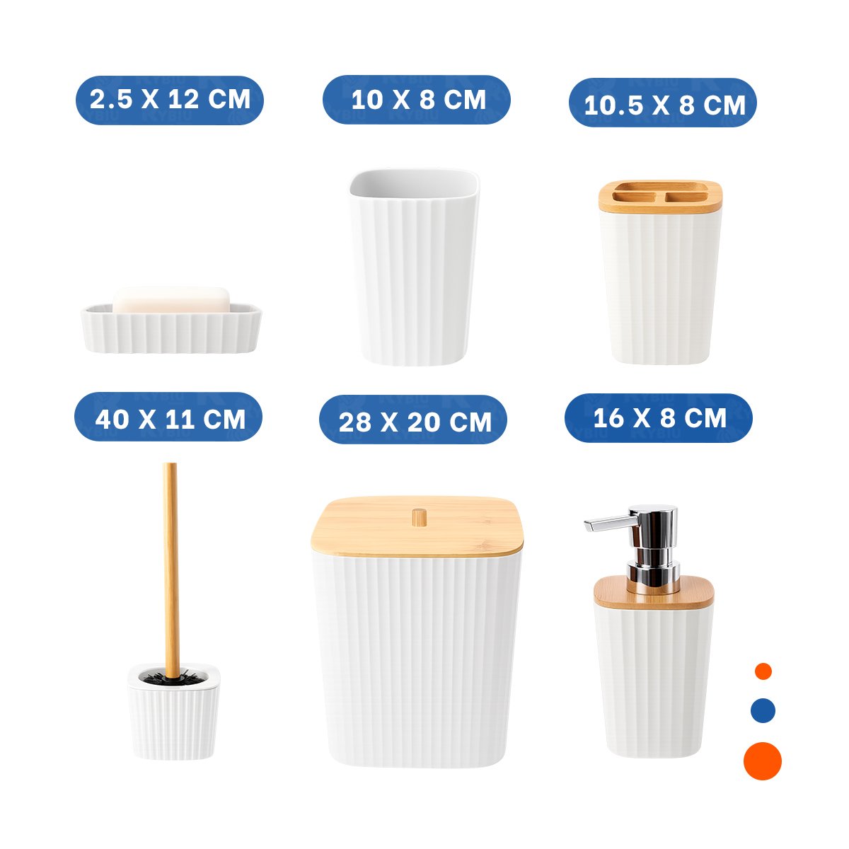PACK6 BANDEJA VERSATIL SET 6 PIEZAS BLANCO FUNCIONAL Y SUAVE PARA USO DIARIO Y+REGALO STICKER - 4