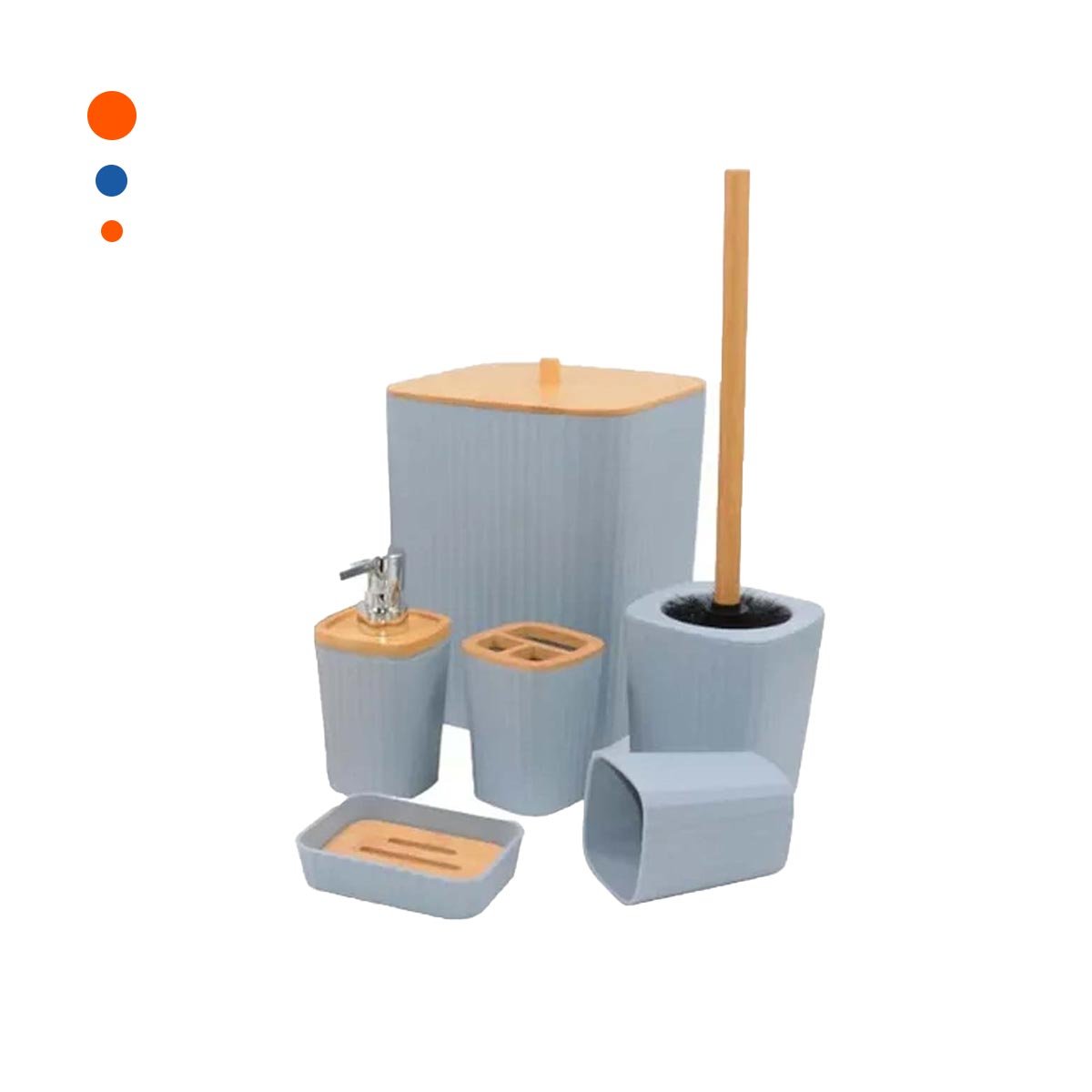 ORGANIZADOR VERSATIL SET 6 PIEZAS GRIS FUNCIONAL Y SUAVE PARA USO DIARIO Y+LIGAS REGALO - 5