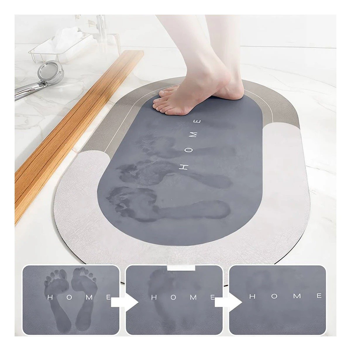 PACK6 ESTERA DECORATIVA HOME PLOMO FORMATO OVALADO PERFECTO PARA DECORAR Y+REGALO STICKER - 3