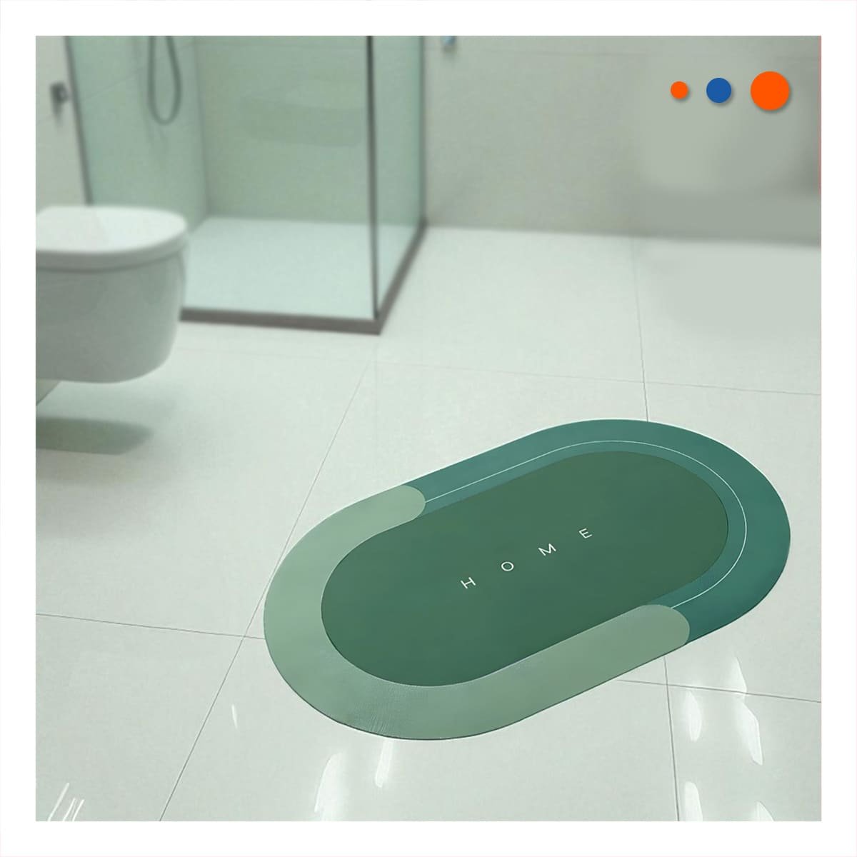 TAPETE SUAVE HOME VERDE DISENO COMODO Y FUNCIONAL PARA USO DIARIO Y+PAPEL REGALO - 2