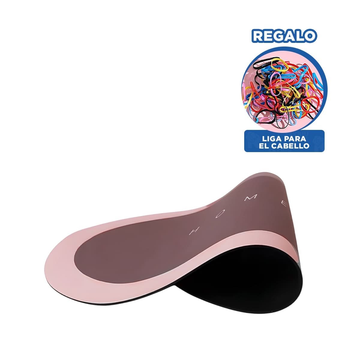 TAPETE OVALADO HOME ROSADO FORMATO OVALADO PERFECTO PARA DECORAR ESPACIOS Y+LIGAS REGALO - 2