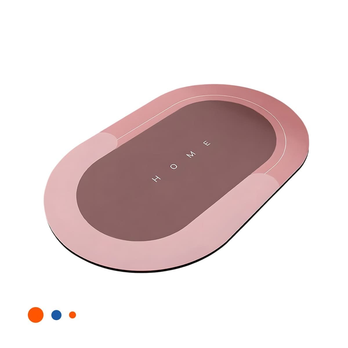 TAPETE OVALADO HOME ROSADO FORMATO OVALADO PERFECTO PARA DECORAR ESPACIOS Y+LIGAS REGALO - 5