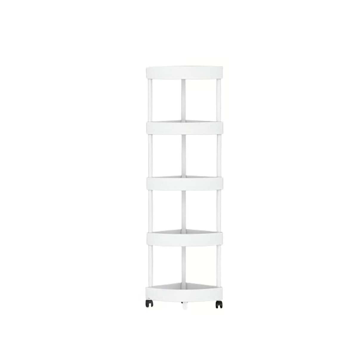 ESTANTE VERSATIL 5 NIVELES CON RUEDAS BLANCO FUNCIONAL Y SUAVE PARA USO DIARIO Y+LIGAS REGALO - 5
