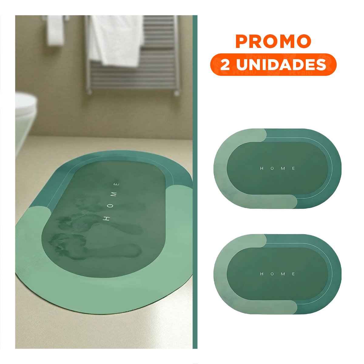 PACK2 PROTECTOR COMODO HOME VERDE MATERIAL RESISTENTE Y FACIL DE LIMPIAR Y+REGALO STICKER - 1