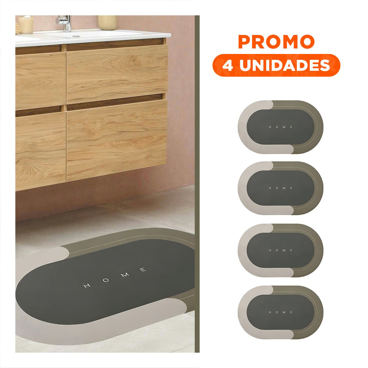 PACK4 PROTECTOR DECORATIVO HOME MARRON FORMATO OVALADO PERFECTO PARA DECORAR ESPACIOS - 1