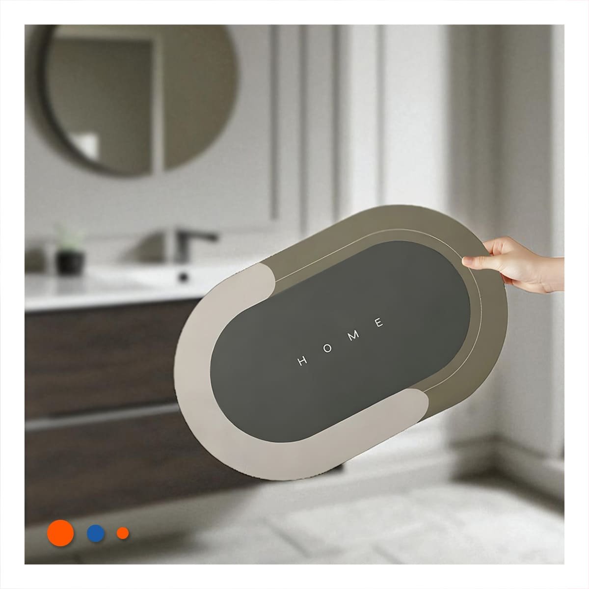 TAPETE COMODO HOME MARRON FORMATO OVALADO PERFECTO PARA DECORAR ESPACIOS Y+LIGAS REGALO - 3
