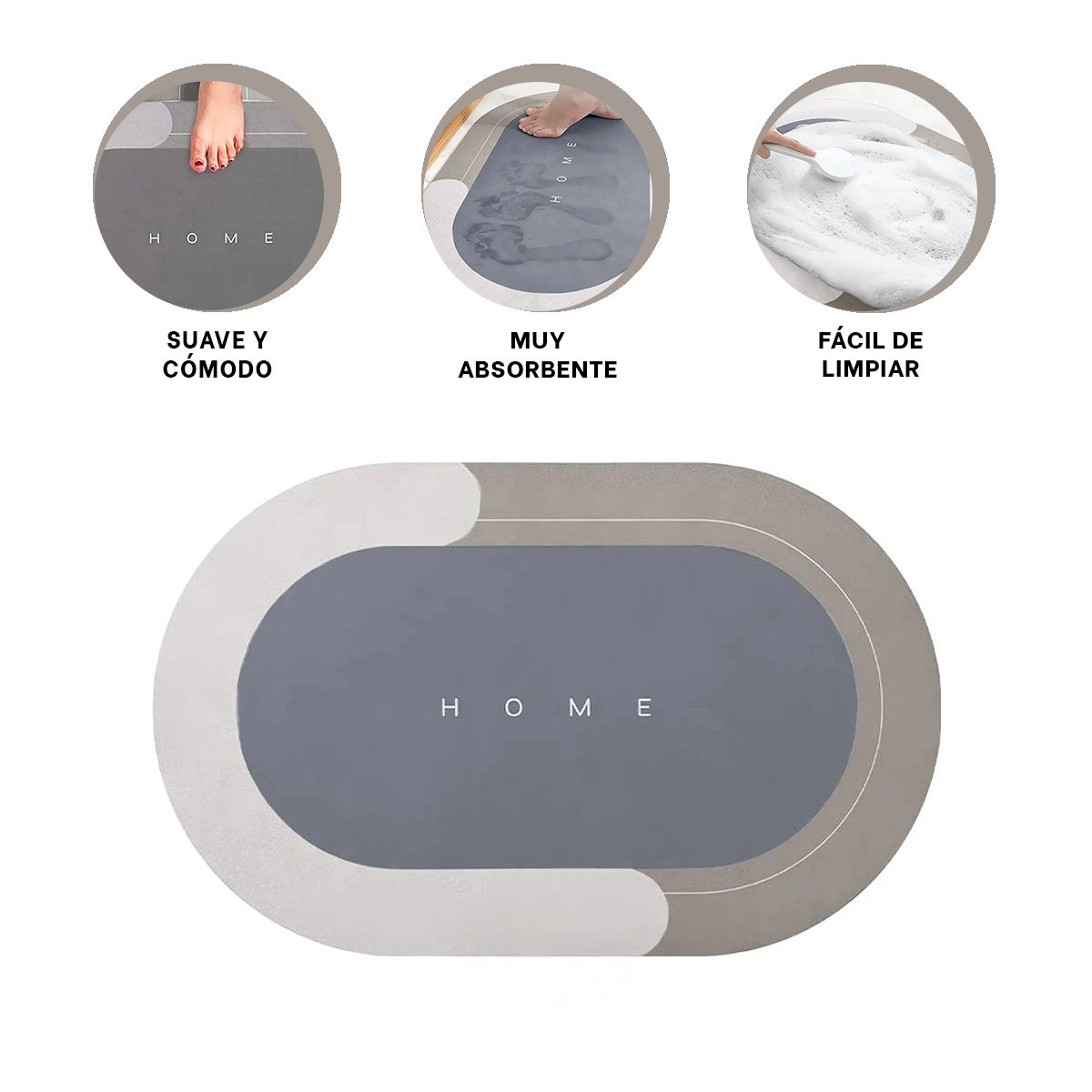 TAPETE LIGERO HOME PLOMO FUNCIONAL Y SUAVE IDEAL PARA CUALQUIER AREA Y+POST IT - 5