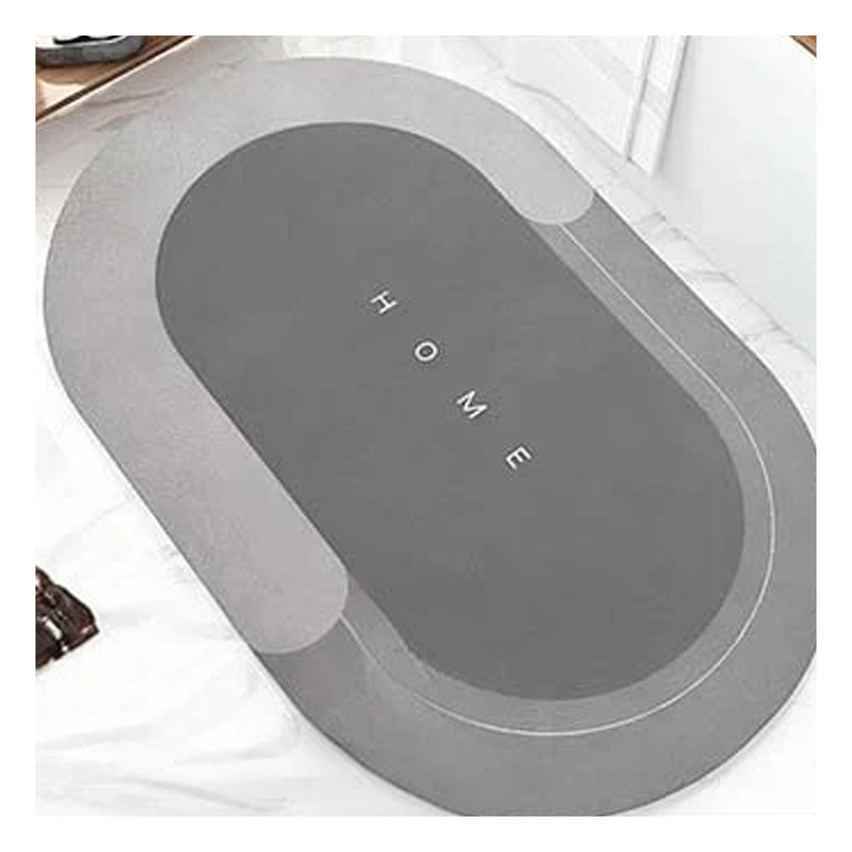 TAPETE DECORATIVO HOME PLOMO MATERIAL RESISTENTE Y FACIL DE LIMPIAR EN CASA Y+REGALO STICKER - 3