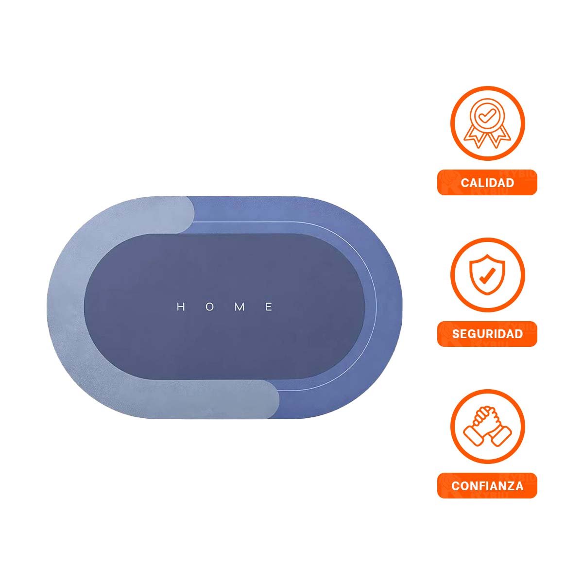 TAPETE LIGERO HOME AZUL ACERO FUNCIONAL Y SUAVE IDEAL PARA CUALQUIER AREA Y+POST IT - 5