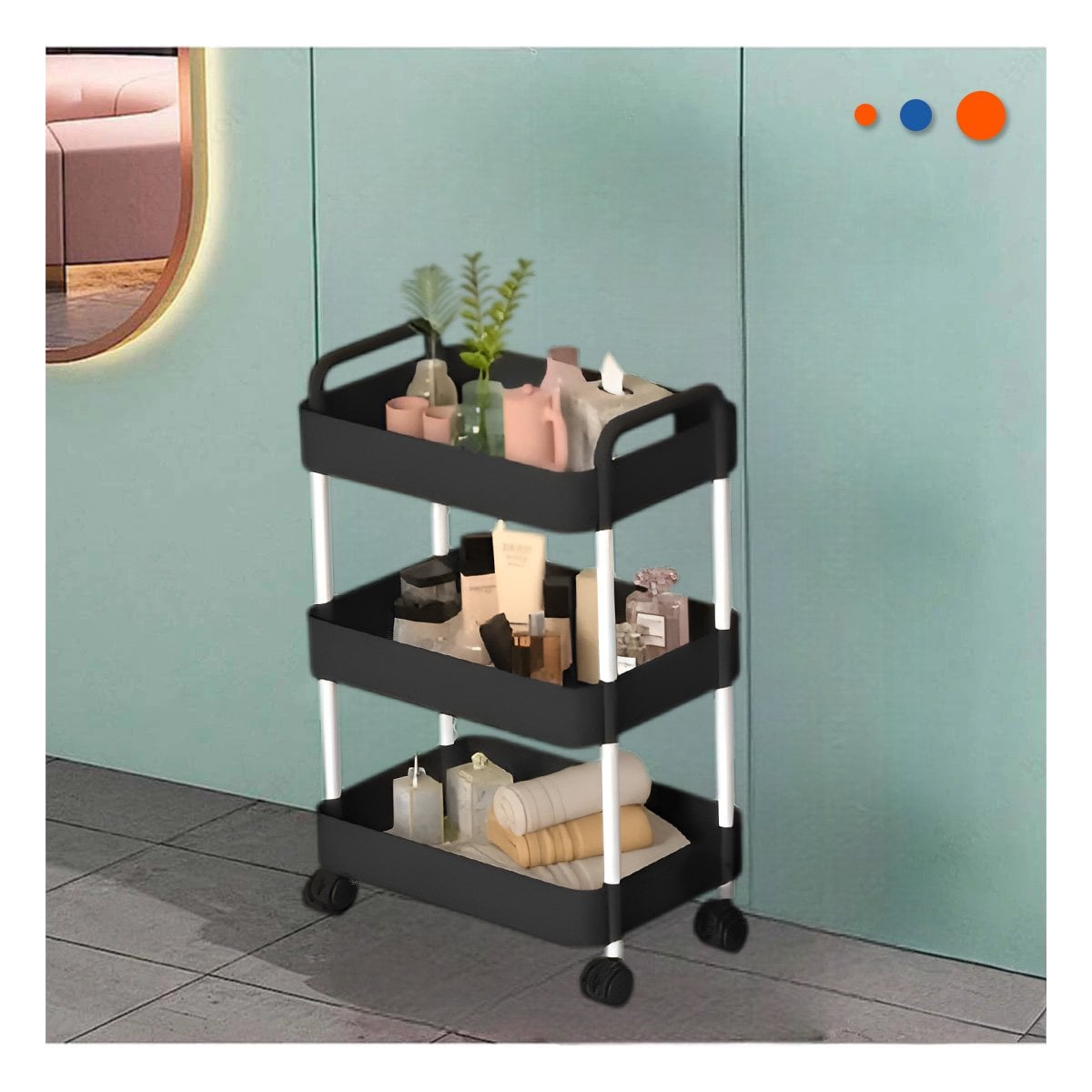 ORGANIZADOR SHELBY DE COLOR NEGRO PARA LA GESTION EN FAMILIA ALEGRE Y+PAPEL REGALO - 1