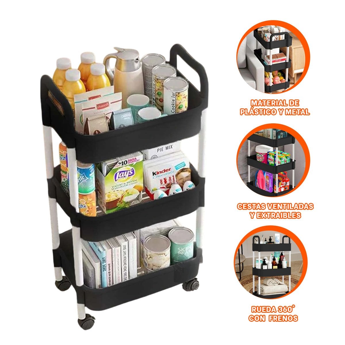 ORGANIZADOR SHELBY DE COLOR NEGRO PARA LA GESTION EN FAMILIA ALEGRE Y+PAPEL REGALO - 5