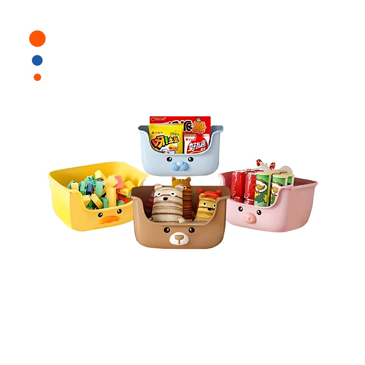 ORGANIZADOR KAWAII 4 NIVELES ALMACENAJE COMODO DISENO 4 PERSONAJES Y+LIGAS REGALO - 5