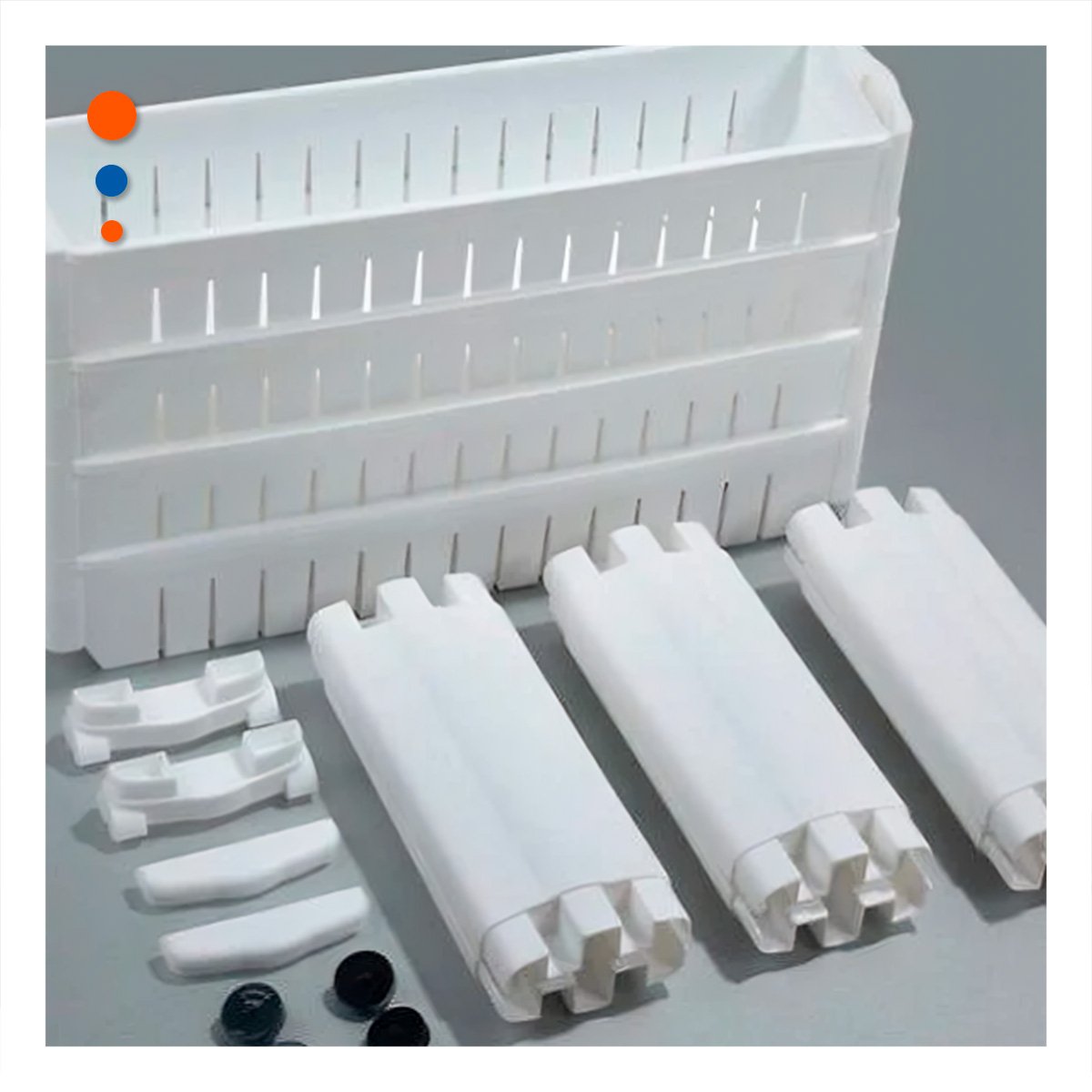 PACK6 ANAQUEL LATERAL DELGADO DE 4 NIVELES CON ABERTURAS BLANCO PLASTICO Y+PAPEL REGALO - 5