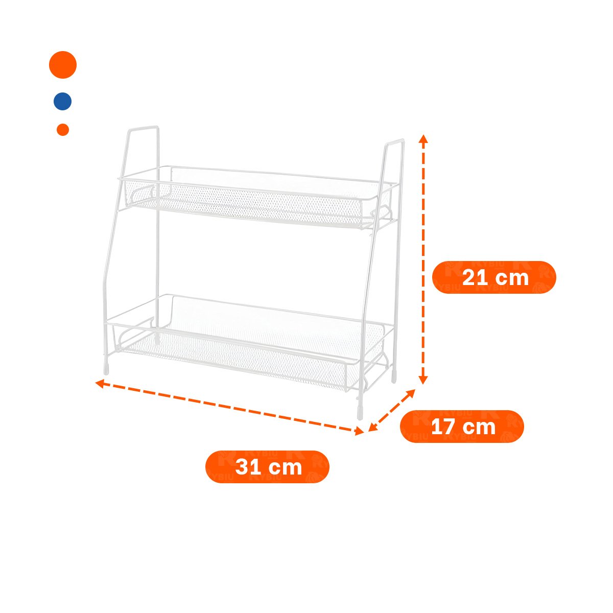 ESTANTE DE 2 NIVELES MULTIUSO FACIL DE USAR Y PRACTICO BLANCO Y+POST IT - 4
