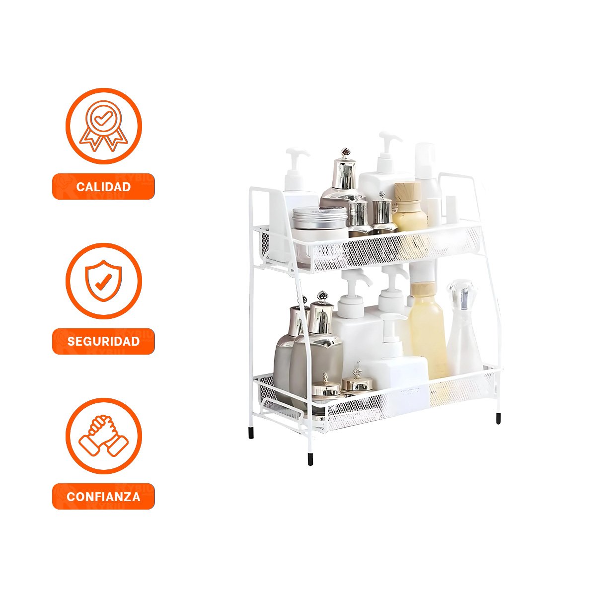 ESTANTE DE 2 NIVELES MULTIUSO FACIL DE USAR Y PRACTICO BLANCO Y+POST IT - 5