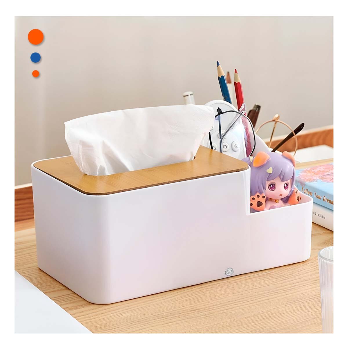 PACK12 CAJA PARA SERVILLETAS MULTIFUNCIONAL, PRACTICA Y LIGERA BLANCO Y+PAPEL REGALO - 3