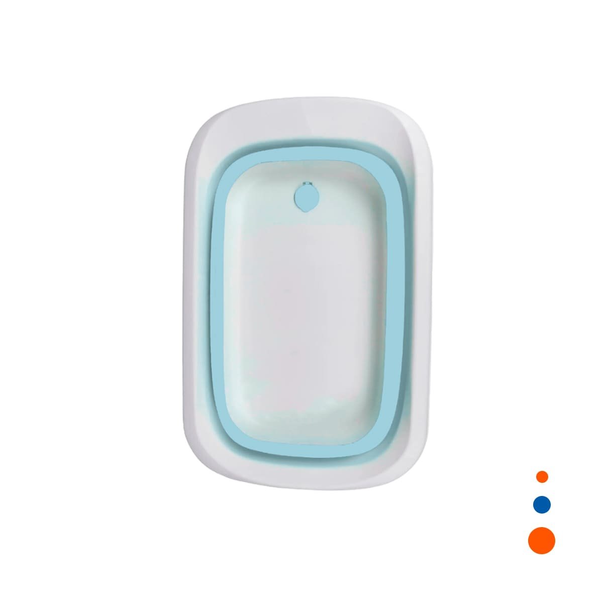 BAÑERA PLEGABLE PARA BEBE RESISTENTE Y FUNCIONAL PARA USO DIARIO CELESTE Y+REGALO STICKER - 1