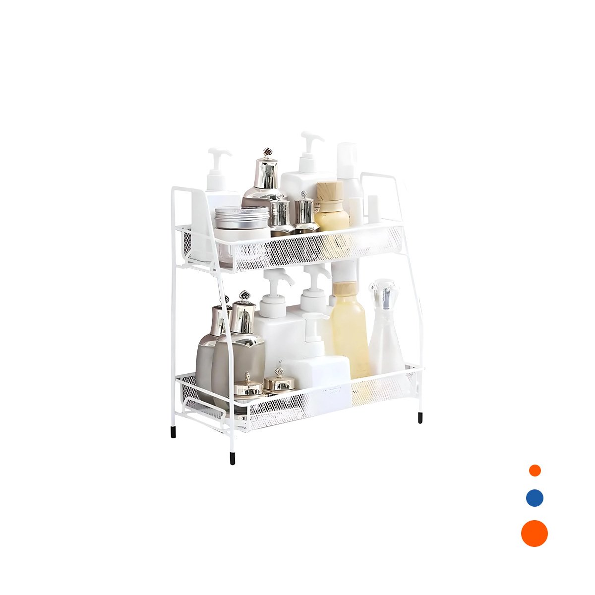 PACK2 SOPORTE DE 2 NIVELES MULTIUSO VERSATIL Y RESISTENTE Y PRACTICO BLANCO Y+REGALO STICKER - 2
