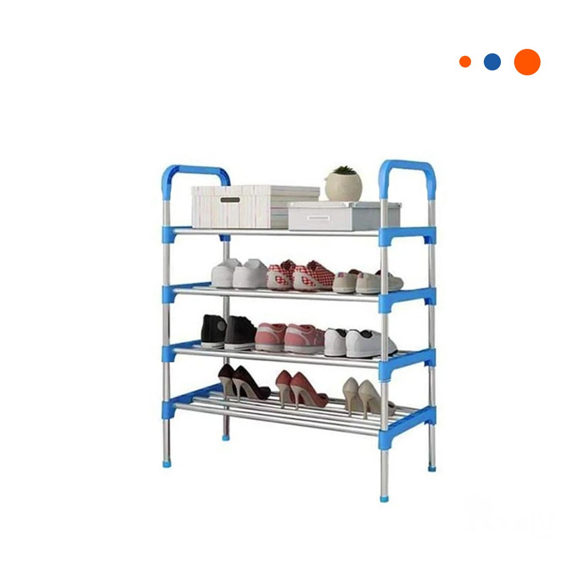 ZAPATERA VERTICAL 4 NIVELES COMODA Y LIGERA Y PRACTICA CELESTE Y+LIGAS REGALO - 5