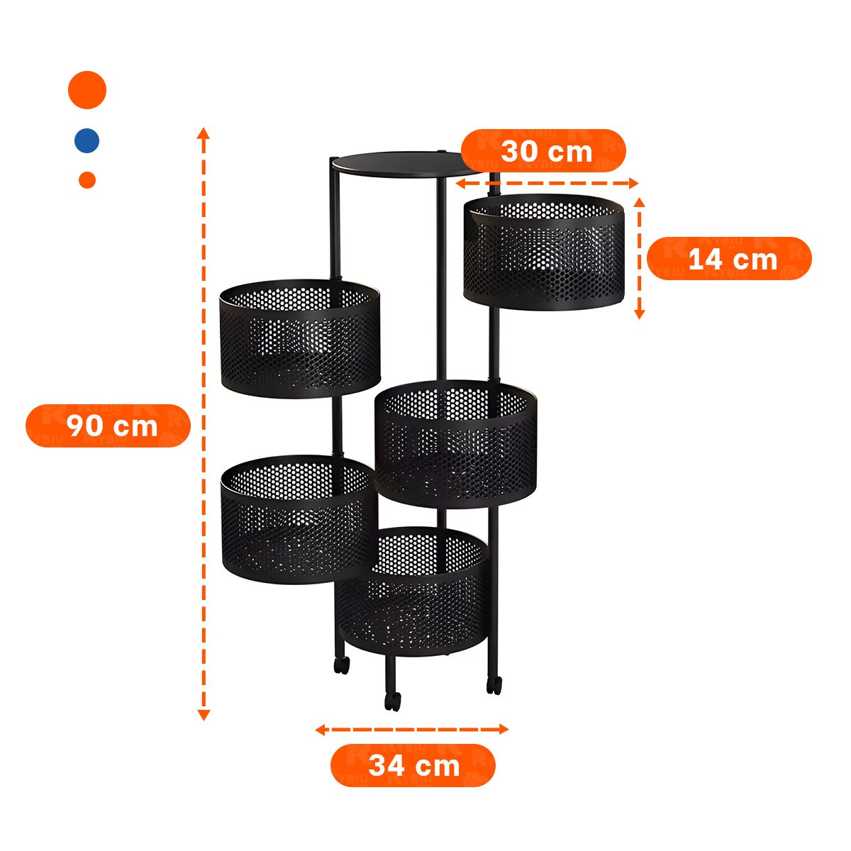 PACK2 MODULO CIRCULAR MULTIFUNCIONAL DE 5 NIVELES DISENO PRACTICO FUNCIONAL Y+PAPEL REGALO - 4