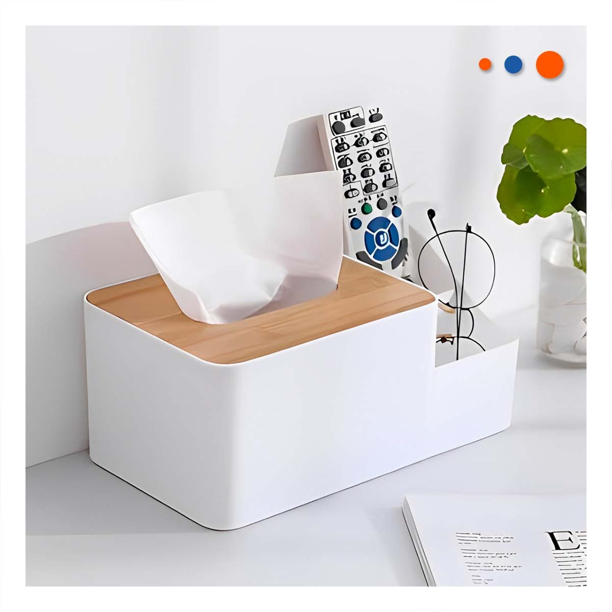 SERVILLETERO MULTIFUNCIONAL VERSATIL, RESISTENTE Y FACIL DE LIMPIAR BLANCO Y+REGALO STICKER - 2