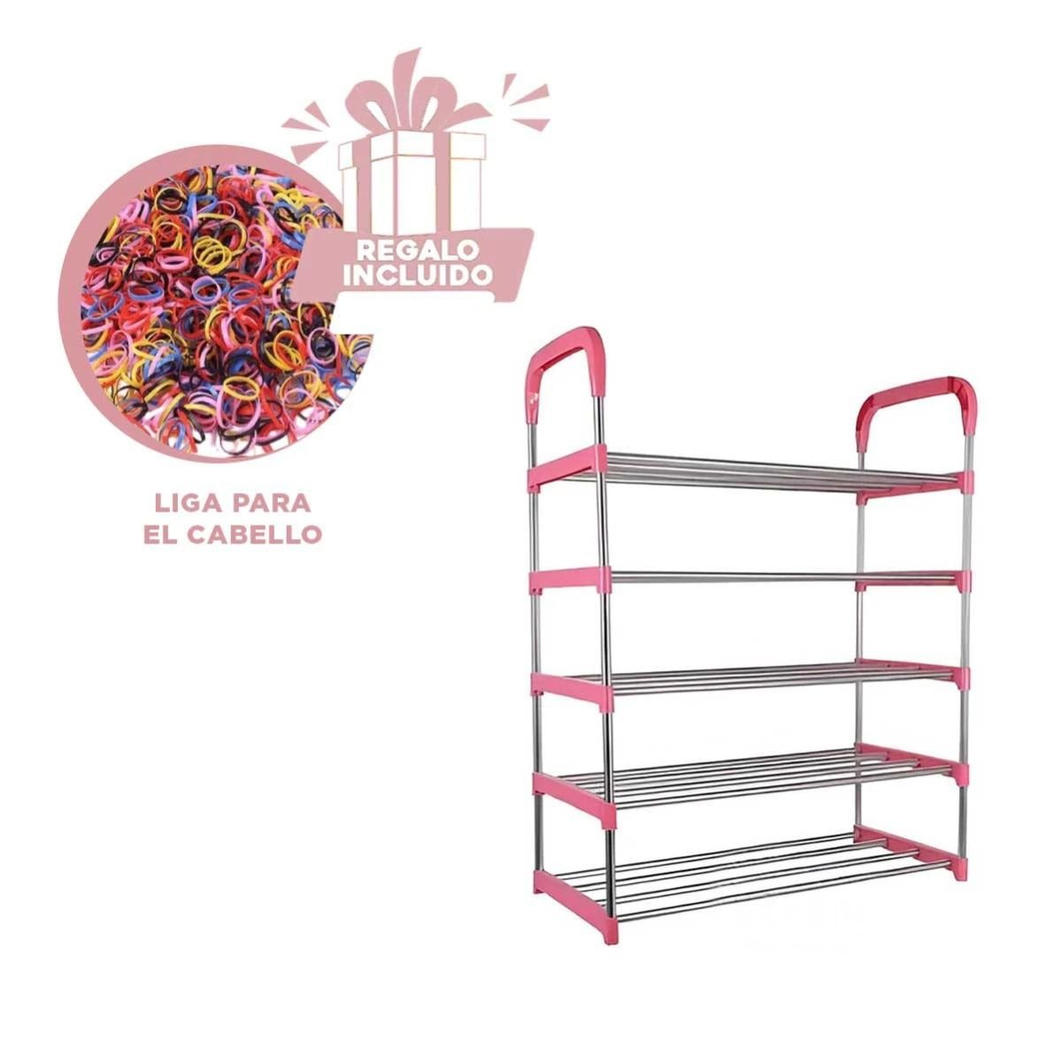 ZAPATERA VERTICAL 5 NIVELES COMODA Y LIGERA Y PRACTICA ROSADO Y+LIGAS REGALO - 2