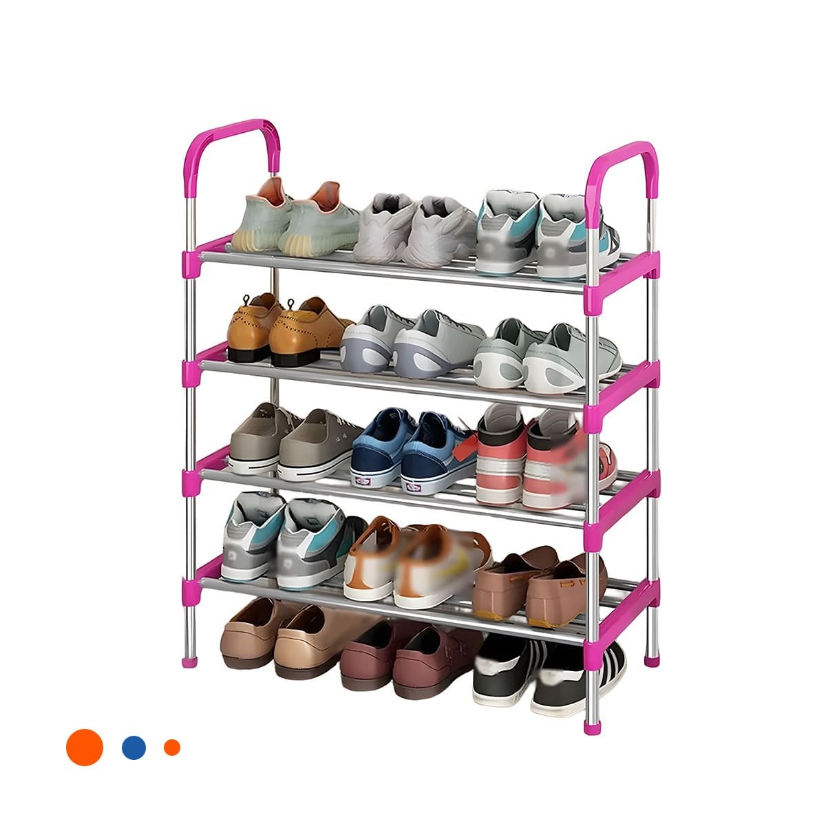 ZAPATERA VERTICAL 4 NIVELES COMODA Y LIGERA Y PRACTICA ROSADO Y+LIGAS REGALO - 5
