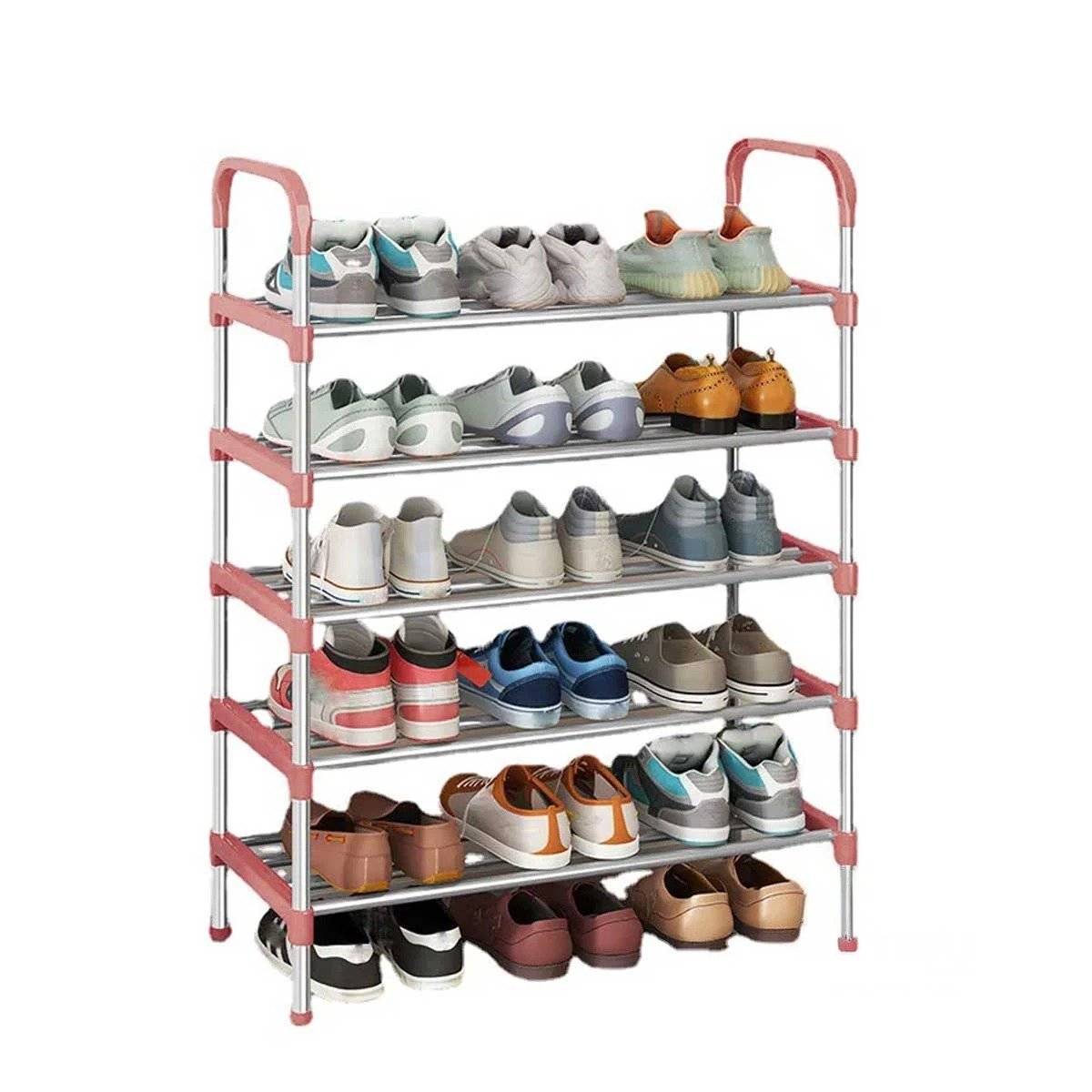 PACK2 SOPORTE VERTICAL 5 NIVELES VERSATIL Y RESISTENTE ROSADO Y+REGALO STICKER - 2