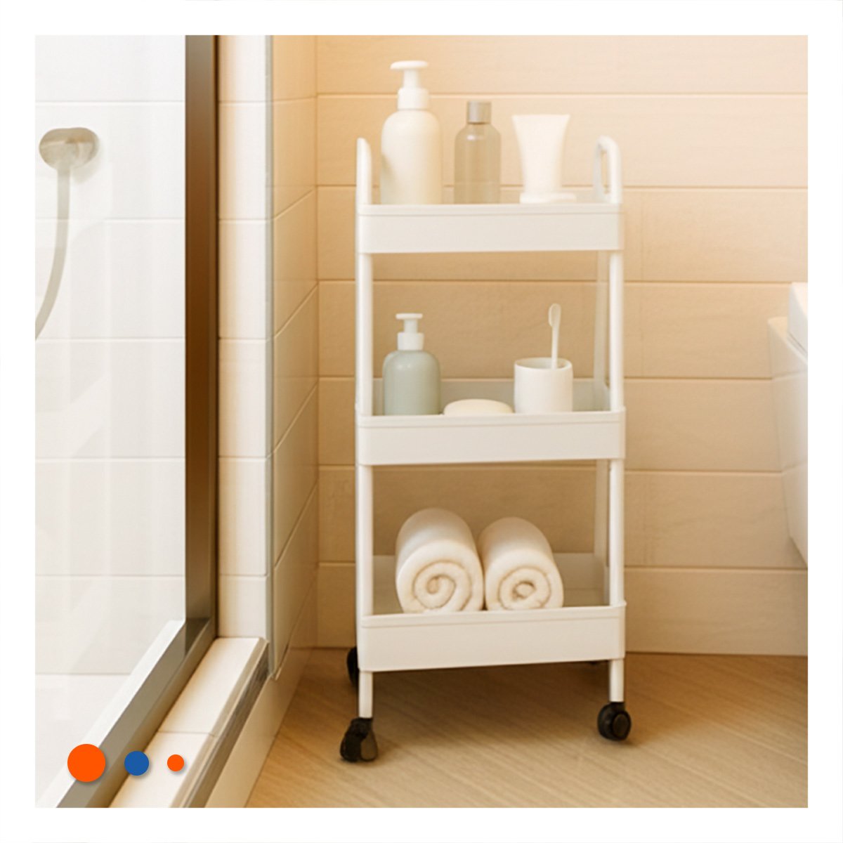 ORGANIZADOR SHELBY DE COLOR DE COLOR BLANCO PARA EL ORDEN EN SU VIVIENDA LINDA - 1