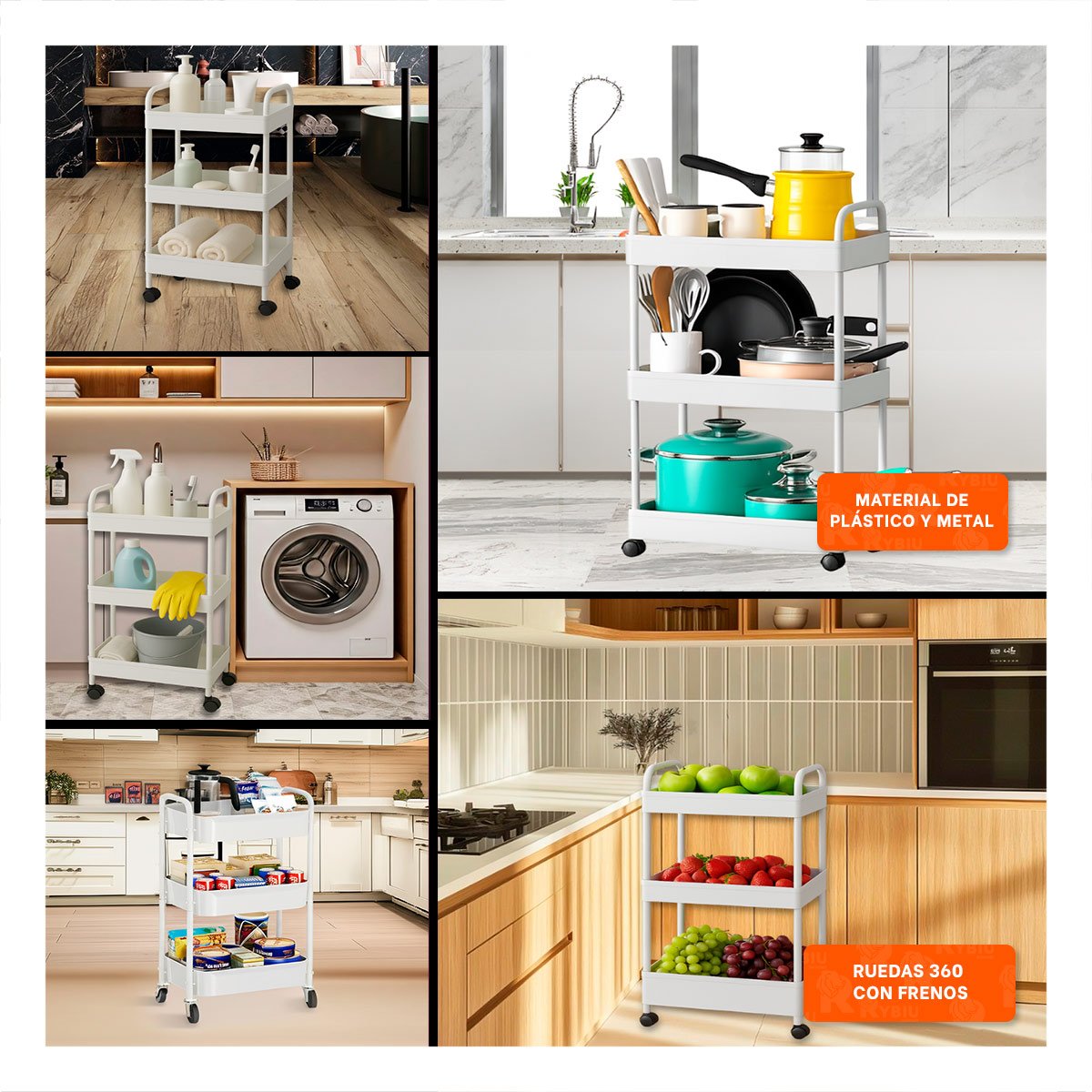ORGANIZADOR SHELBY DE COLOR DE COLOR BLANCO PARA EL ORDEN EN SU VIVIENDA LINDA - 2
