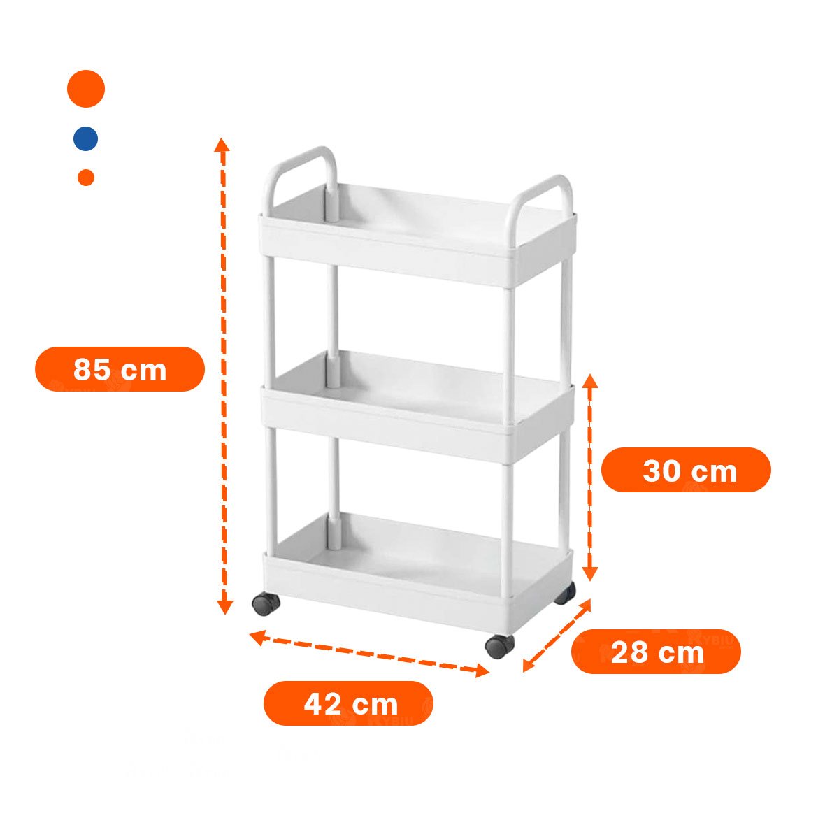 ORGANIZADOR SHELBY DE COLOR DE COLOR BLANCO PARA EL ORDEN EN SU VIVIENDA LINDA - 4