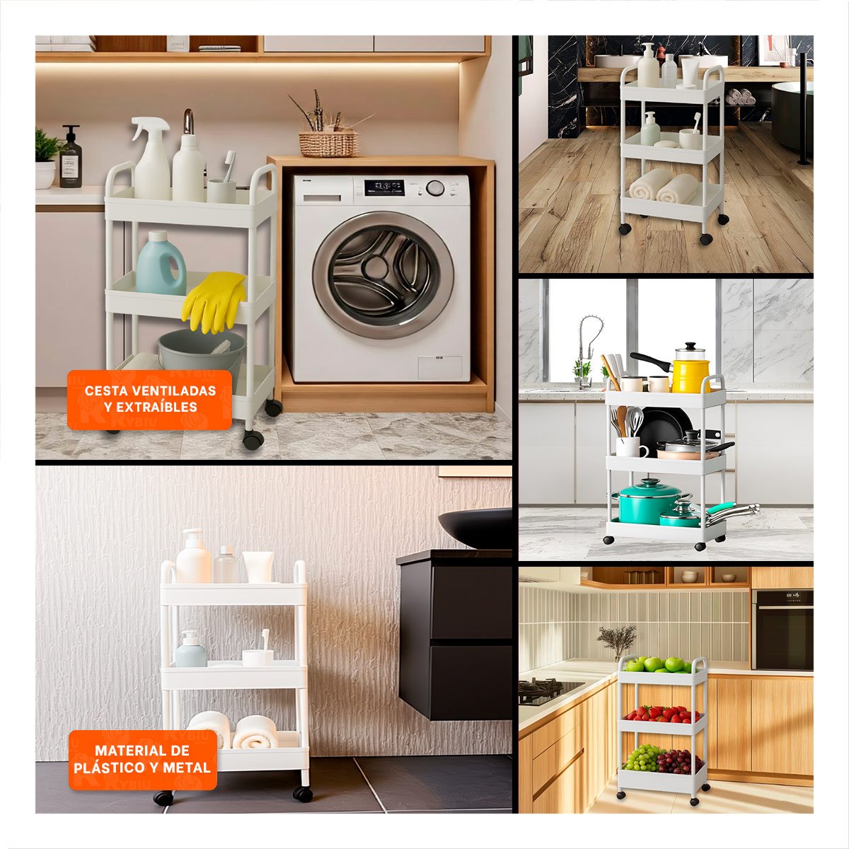 ORGANIZADOR SHELBY DE COLOR BLANCO PARA BRINDAR COMODIDAD EN CASA Y+POST IT - 2