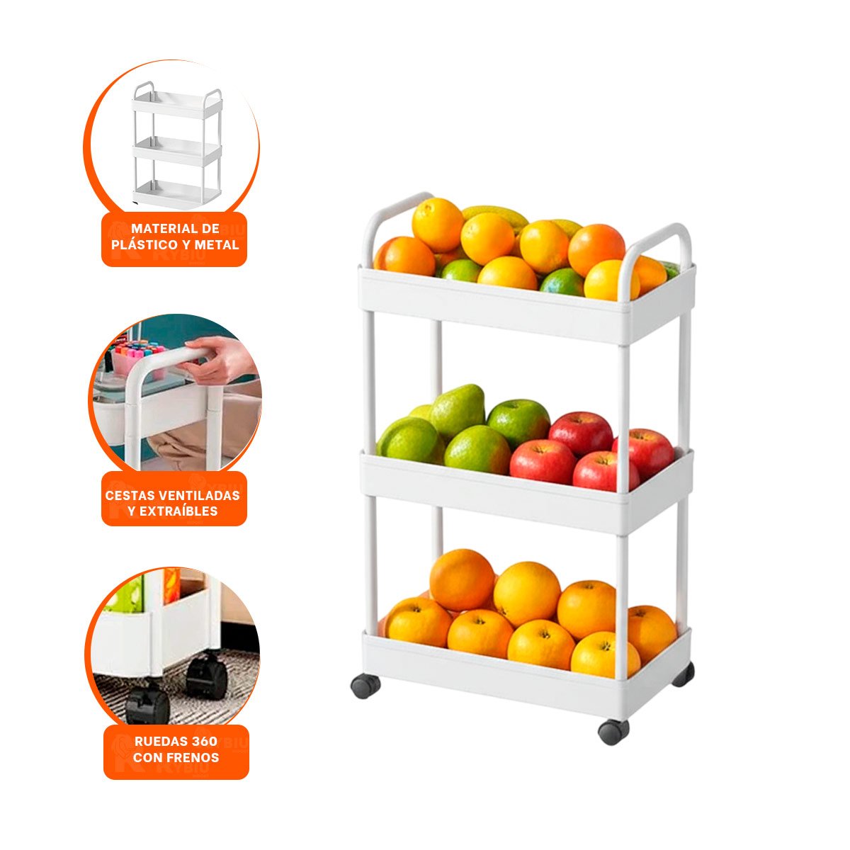 ORGANIZADOR SHELBY DE COLOR BLANCO PARA BRINDAR COMODIDAD EN CASA Y+POST IT - 5