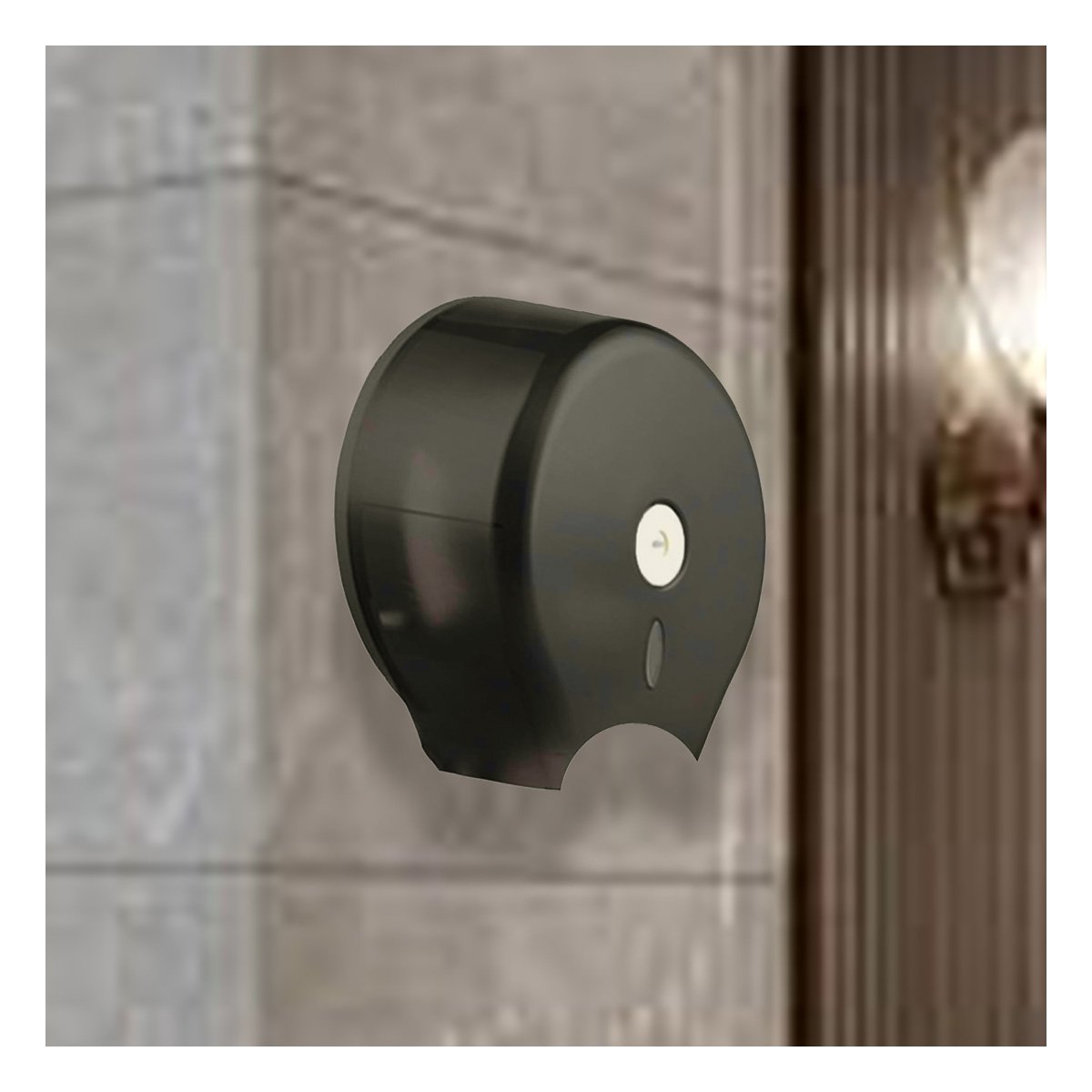 DISPENSADOR DE PAPEL HIGIENICO JUMBO NEGRO PRACTICO Y COMODO Y LIGERO GOTA Y+POST IT - 3