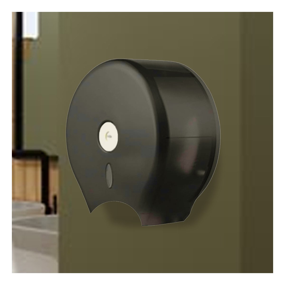 PACK4 ORGANIZADOR DE PAPEL HIGIENICO JUMBO NEGRO SEGURO Y COMODO Y FACIL GOTA Y+PAPEL REGALO - 2