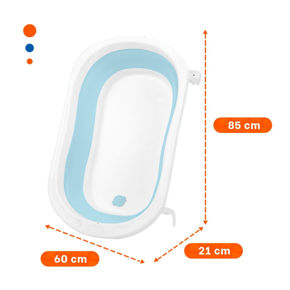 BAÑERA PLEGABLE PARA BEBE SEGURA, PRACTICA Y FACIL DE USAR EN CASA CELESTE - 4