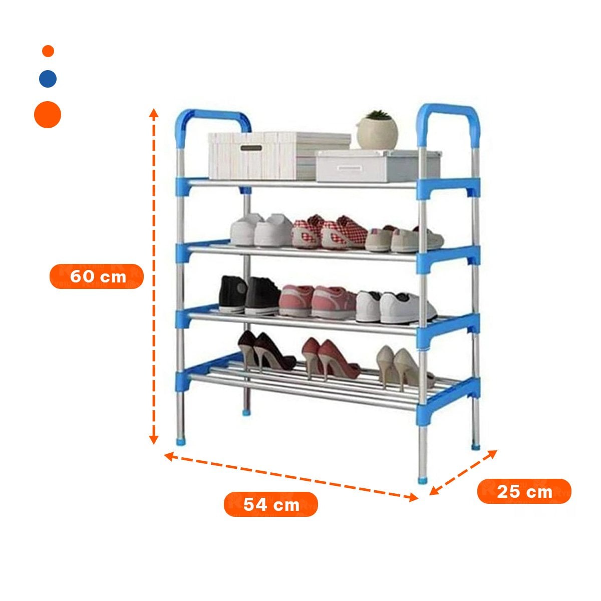 PACK2 SOPORTE VERTICAL 4 NIVELES VERSATIL Y RESISTENTE CELESTE Y+REGALO STICKER - 4