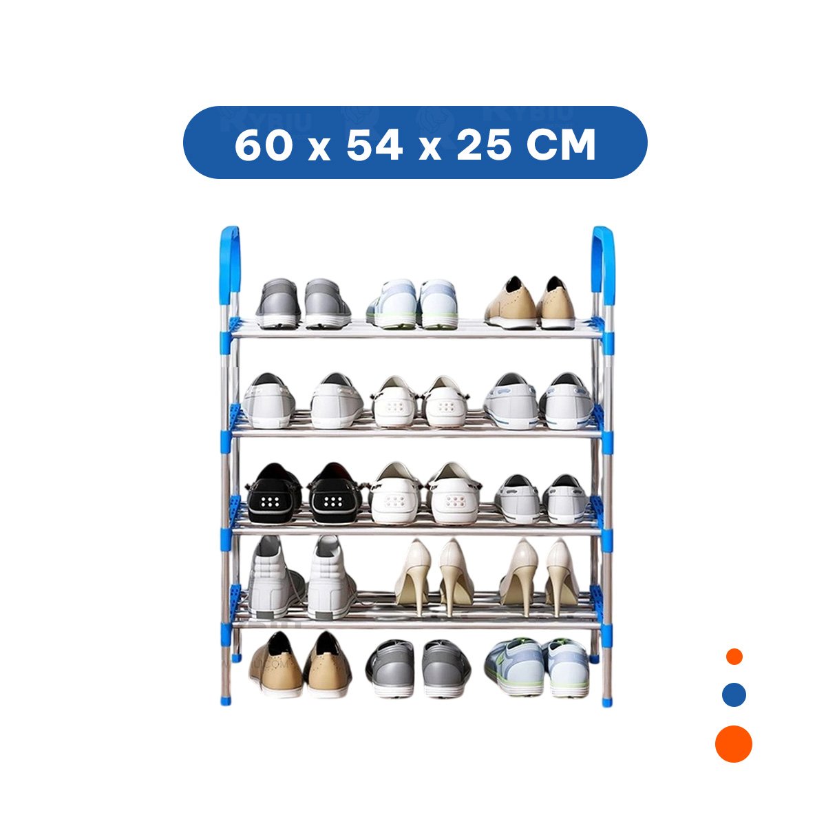 ZAPATERA VERTICAL 4 NIVELES FACIL DE USAR Y SEGURA Y COMODA CELESTE Y+POST IT - 4