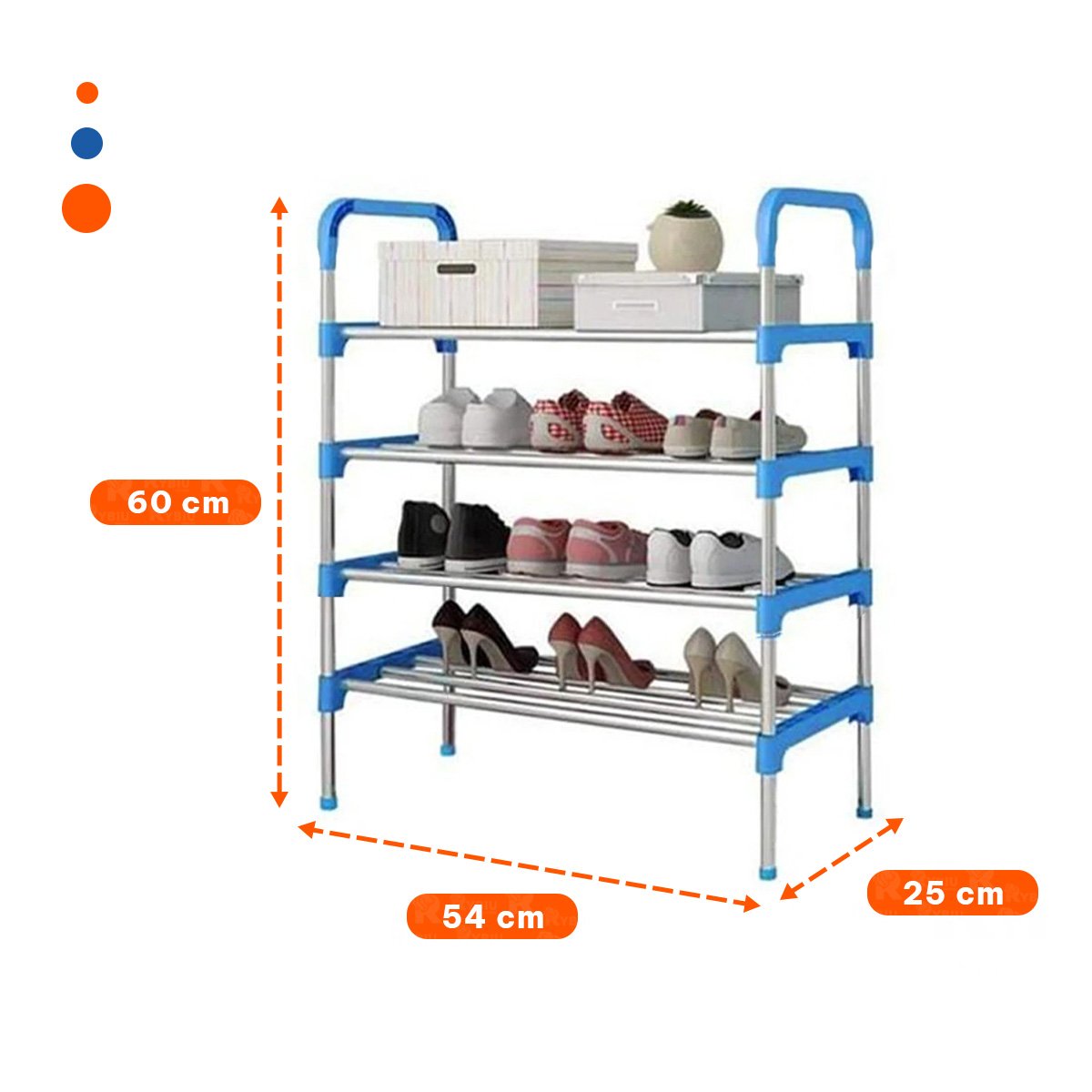 PACK4 SOPORTE VERTICAL 4 NIVELES FACIL DE USAR Y SEGURO Y COMODO CELESTE Y+PAPEL REGALO - 4