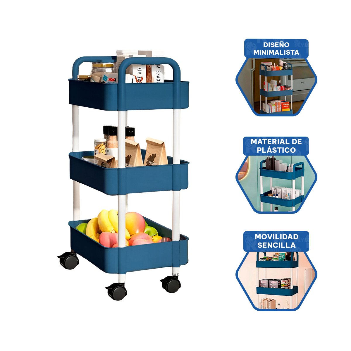 ORGANIZADOR SHELBY DE COLOR AZUL ACERO PARA LA GESTION EN FAMILIA ALEGRE Y+PAPEL REGALO - 5