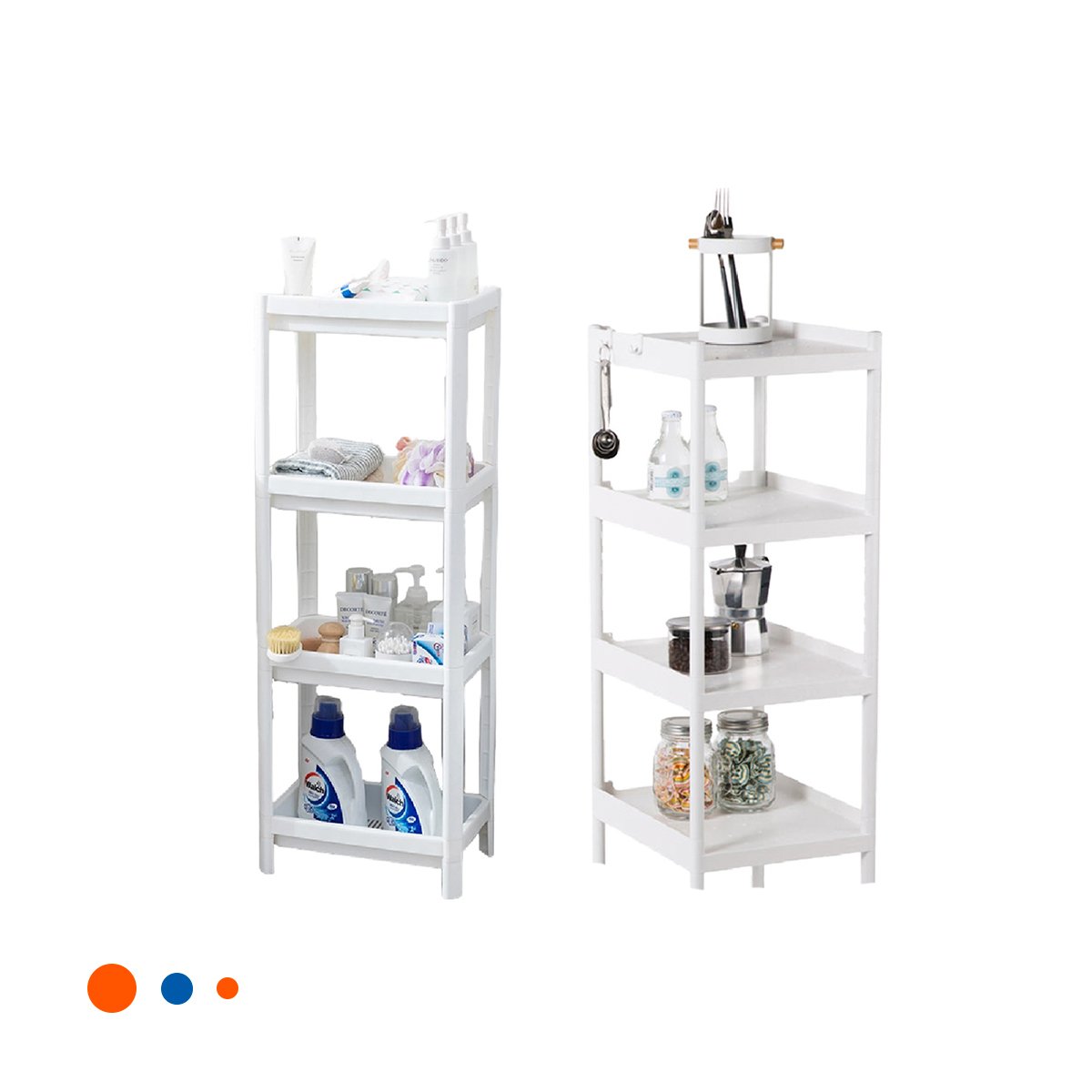 ESTANTE DE ALMACENAMIENTO 4 NIVELES DE COLOR BLANCO PARA LA UTILIDAD DE HIJOS Y+LIGAS REGALO - 5