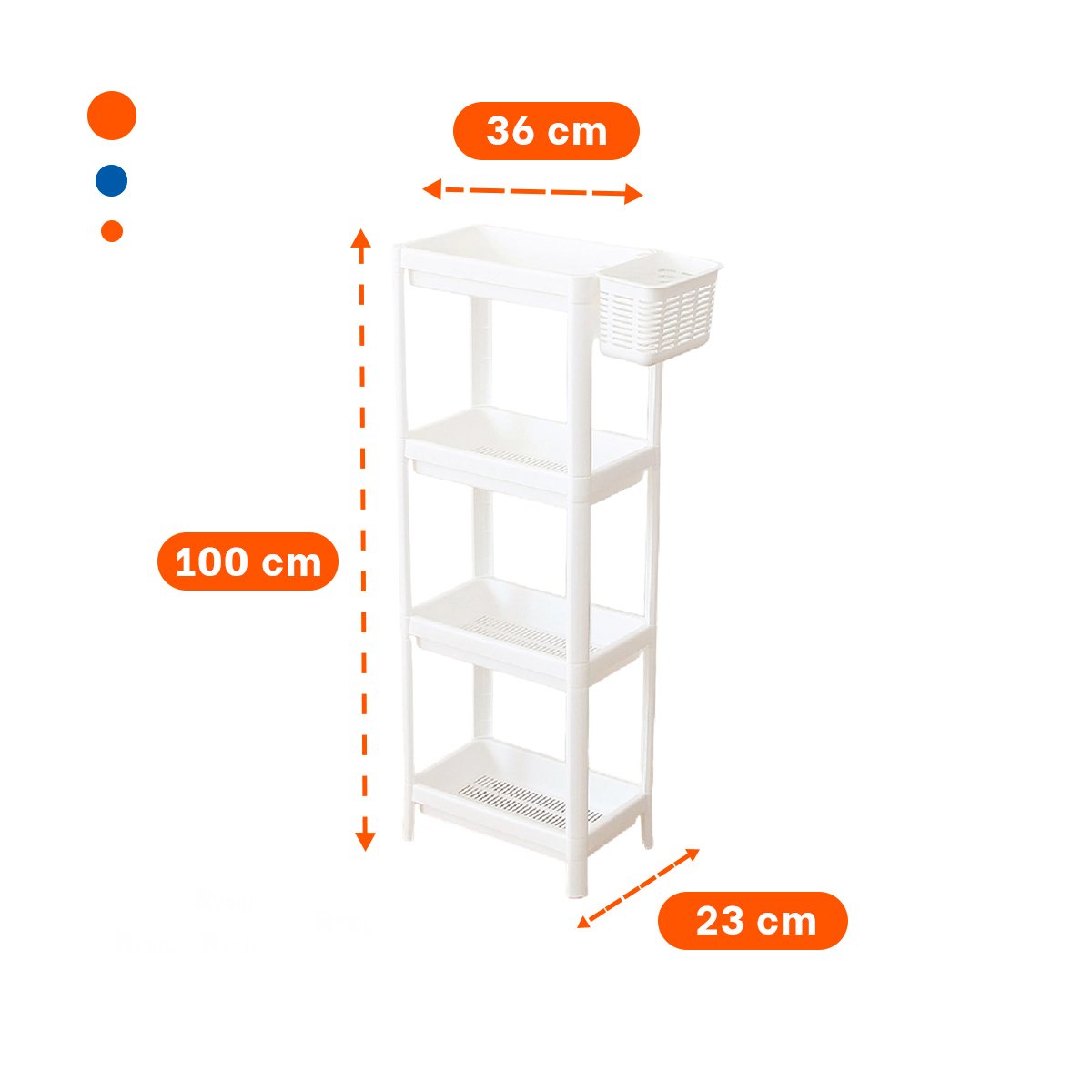 PACK4 MUEBLE DE ALMACEN 4 NIVELES COLOR BLANCO PARA LA LIMPIEZA EN DOMICILIO Y+REGALO STICKER - 4