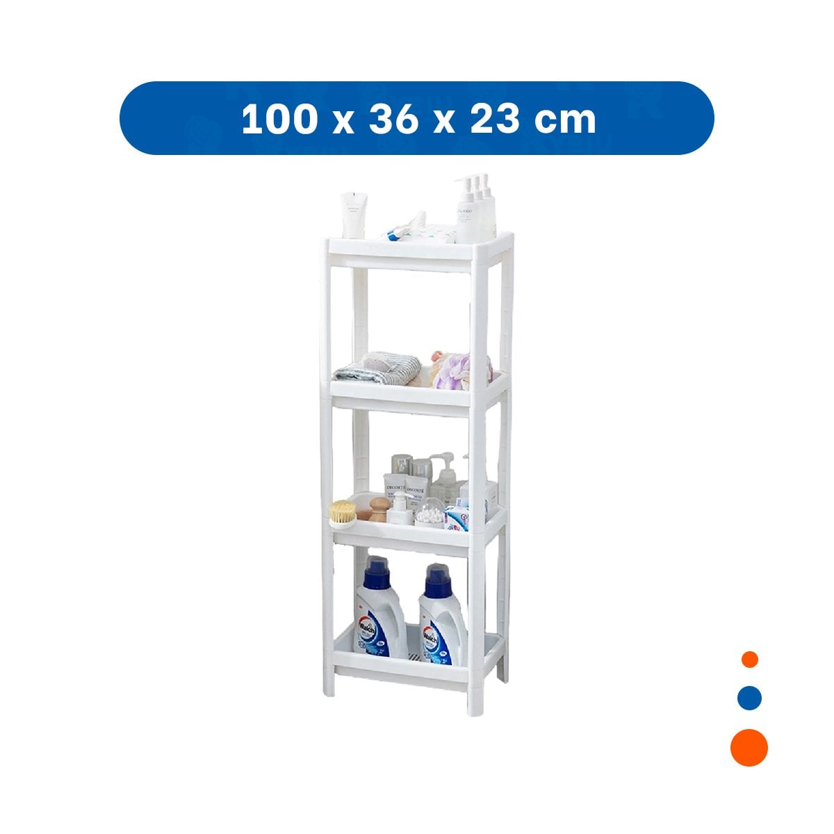 ESTANTE DE ALMACENAMIENTO 4 NIVELES DE COLOR BLANCO PARA EL RECREO EN FAMILIA Y+PAPEL REGALO - 4
