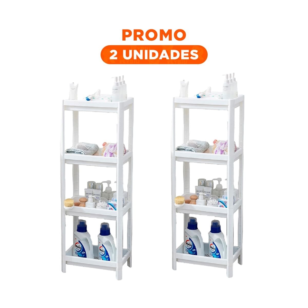 PACK2 ORGANIZADOR ESTRECHO 4 NIVELES COLOR BLANCO PARA FOMENTAR ESPACIO ORDEN Y+REGALO STICKER - 1