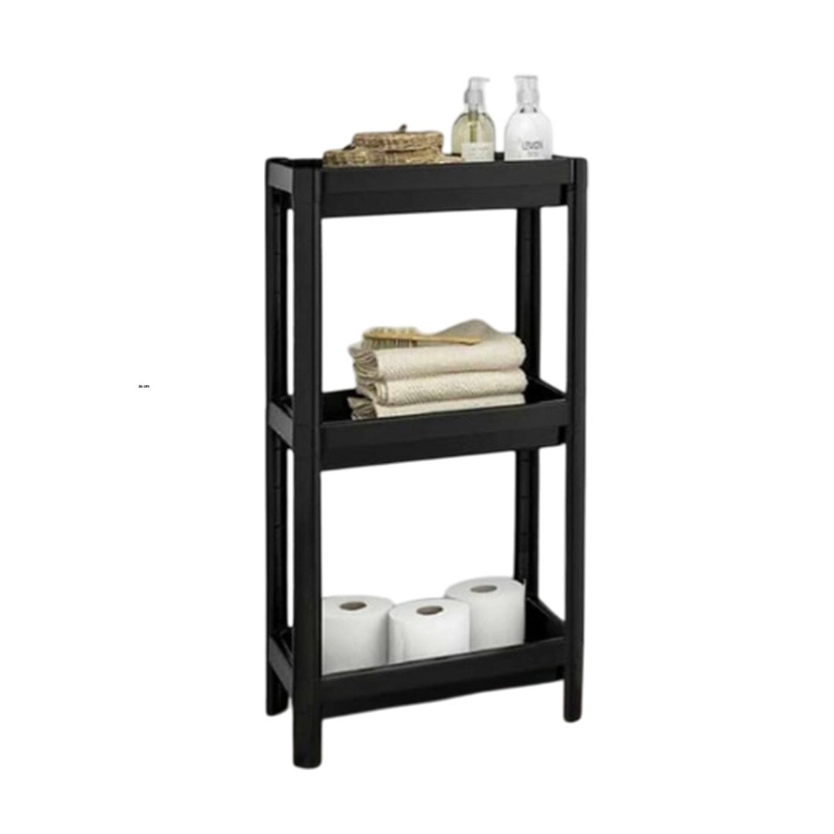 PACK6 MUEBLE DE ALMACEN 3 NIVELES COLOR NEGRO PARA UN USO DINAMICO EN HOGAR Y+REGALO STICKER - 2