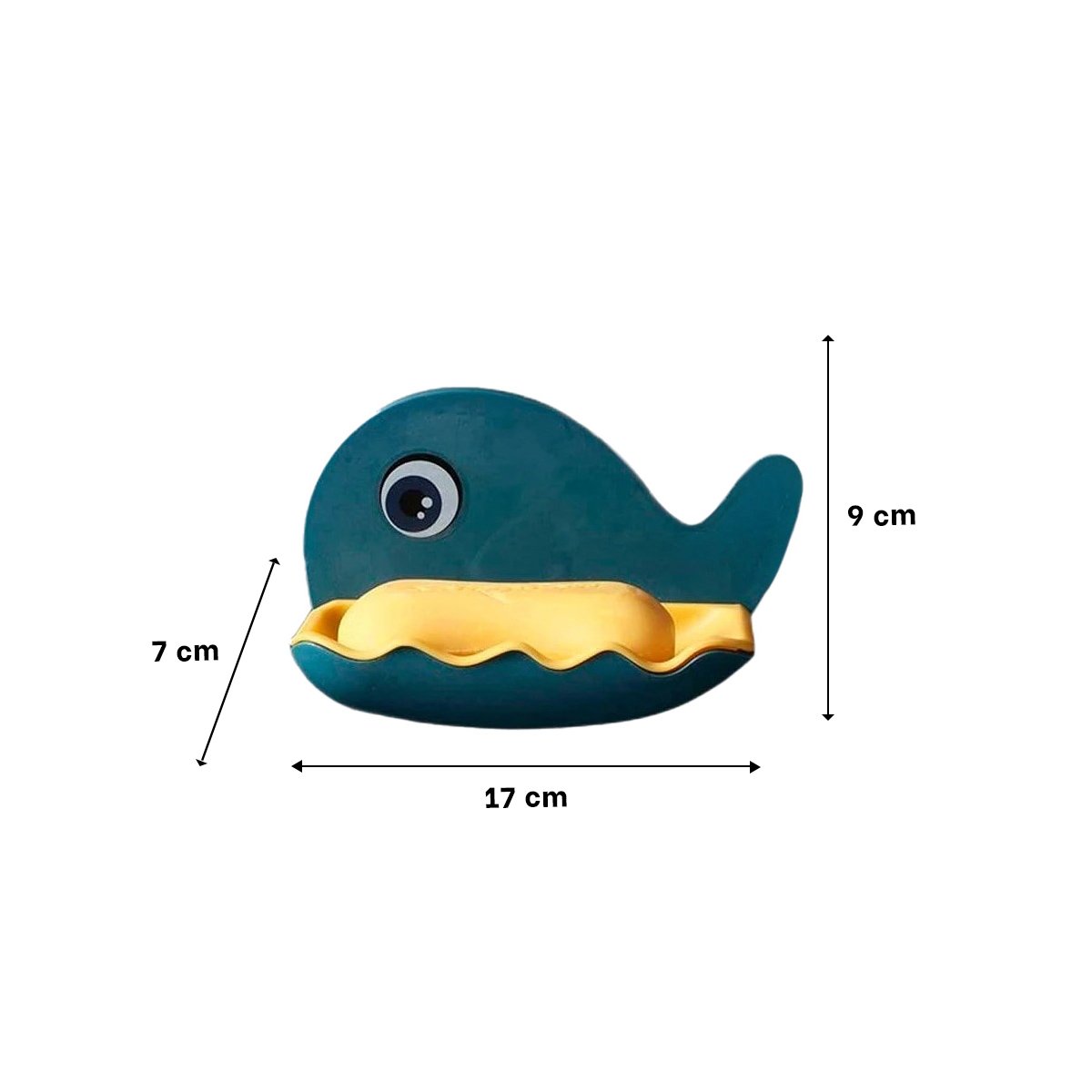 PACK2 BASE BALLENA PORTA JABON DISENO DIVERTIDO PARA COCINA HOGAR AZUL Y+REGALO STICKER - 4