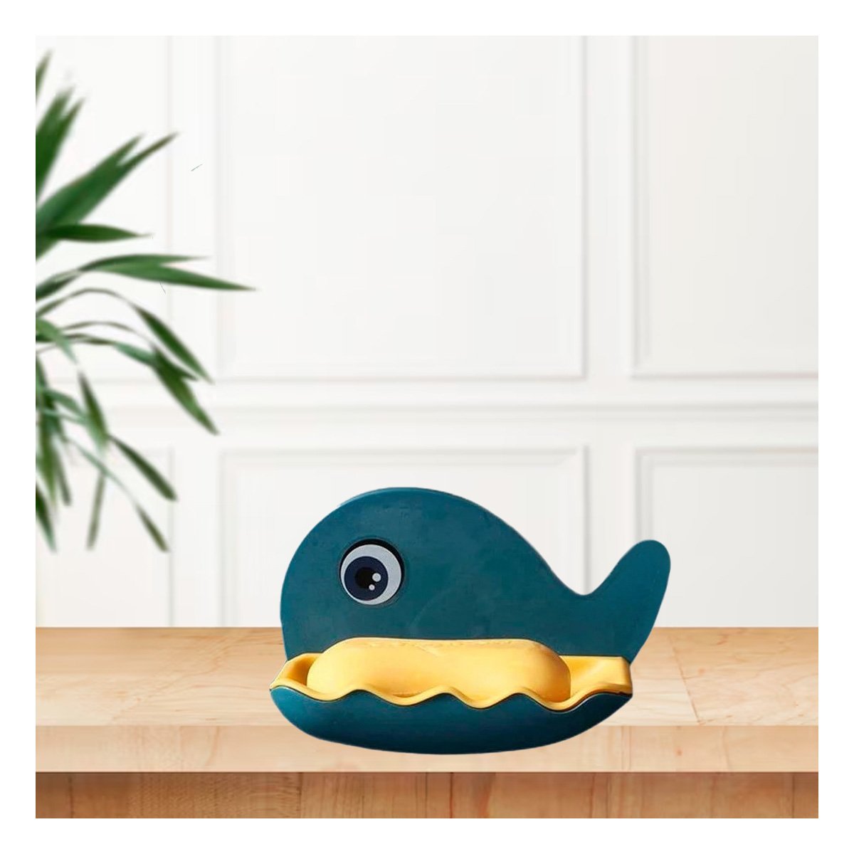 PACK2 BASE BALLENA PORTA JABON DISENO DIVERTIDO PARA COCINA HOGAR AZUL Y+REGALO STICKER - 5