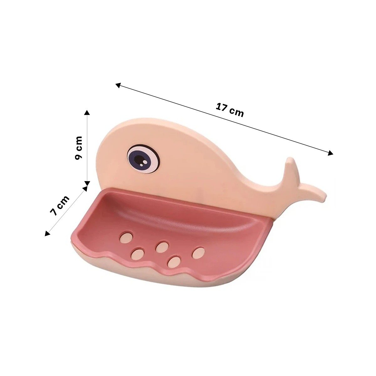 PACK2 BASE BALLENA PORTA JABON DISENO DIVERTIDO PARA COCINA HOGAR ROSADO Y+REGALO STICKER - 4