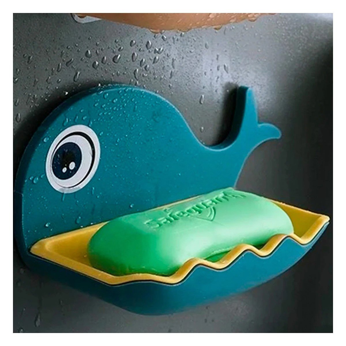 PACK4 BASE BALLENA PORTA JABON RESISTENTE Y LIGERA PARA COCINA AZUL HOGAR Y+PAPEL REGALO - 2