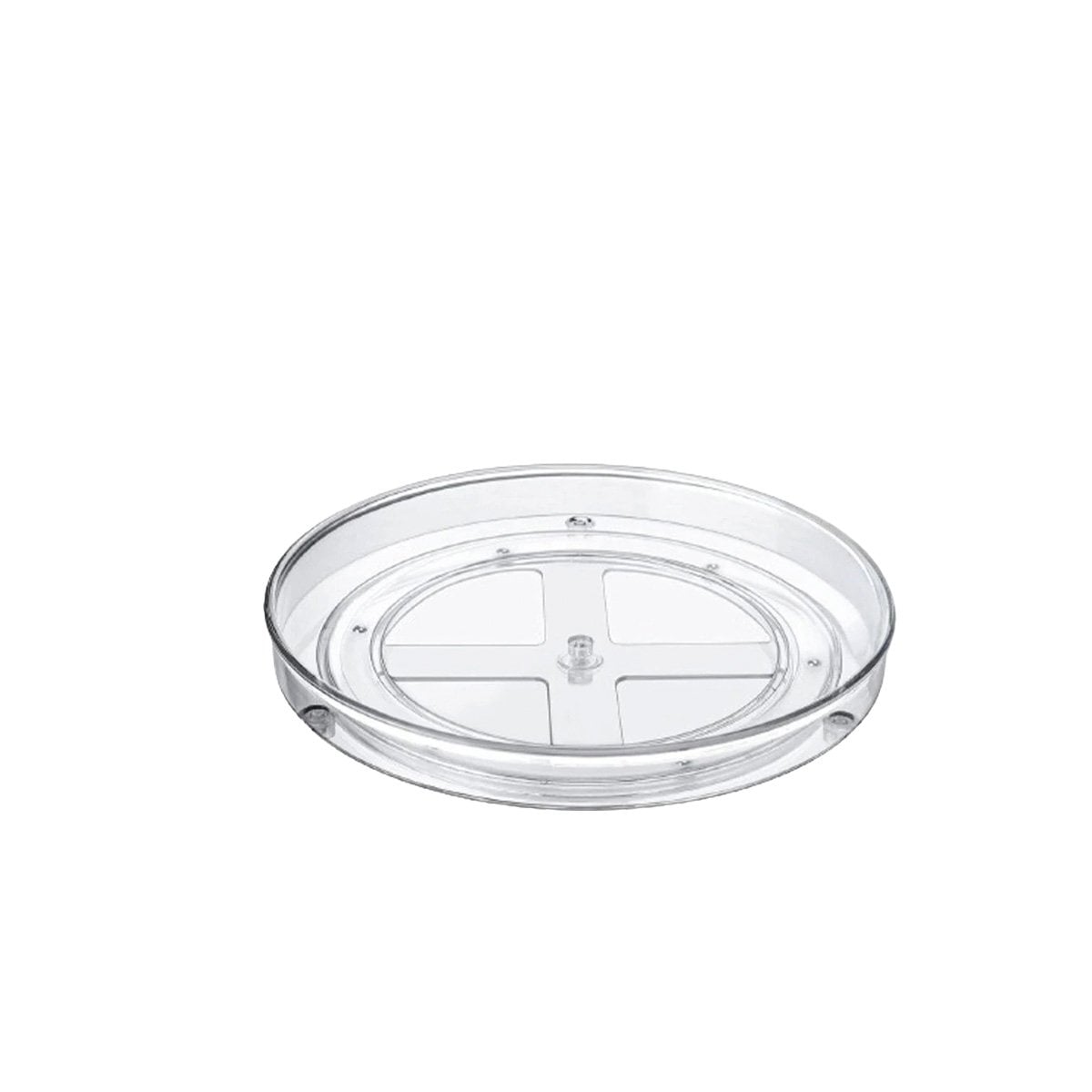 PACK2 PLATO GIRATORIO MULTIUSO 29X3.5CM PARA COCINA TRANSPARENTE Y+REGALO STICKER - 2